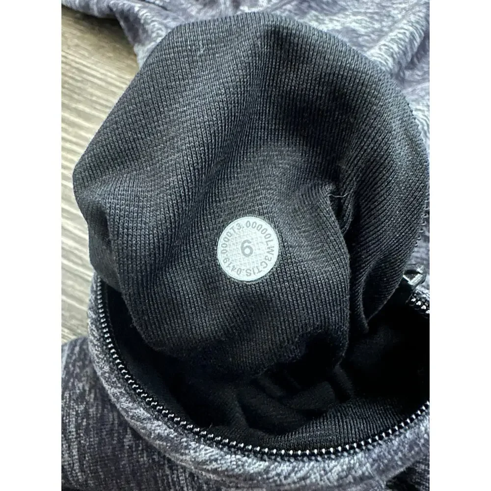 Lululemon Warm Stabilizer 1/2 Zip Hoodie Incognito Camo HTR Black size 6